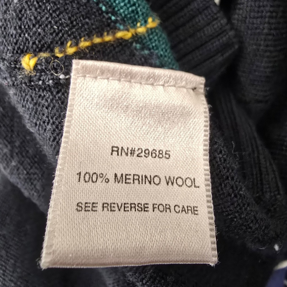Pendleton Argyle Cardigan Merino Wool L Preppy Old Money Dark‎ Academia Classic - Picture 3 of 9